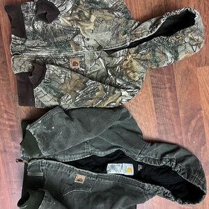 Carhartt Kids' Camo and Green Hooded Jackets